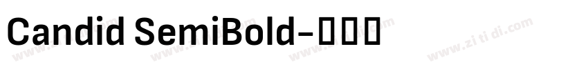 Candid SemiBold字体转换